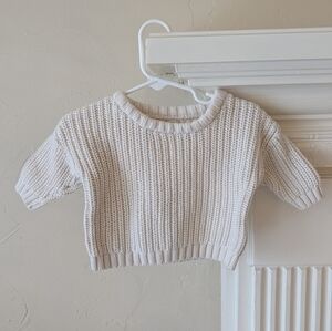 Little Navy | Cream Knit Chunky Sweater